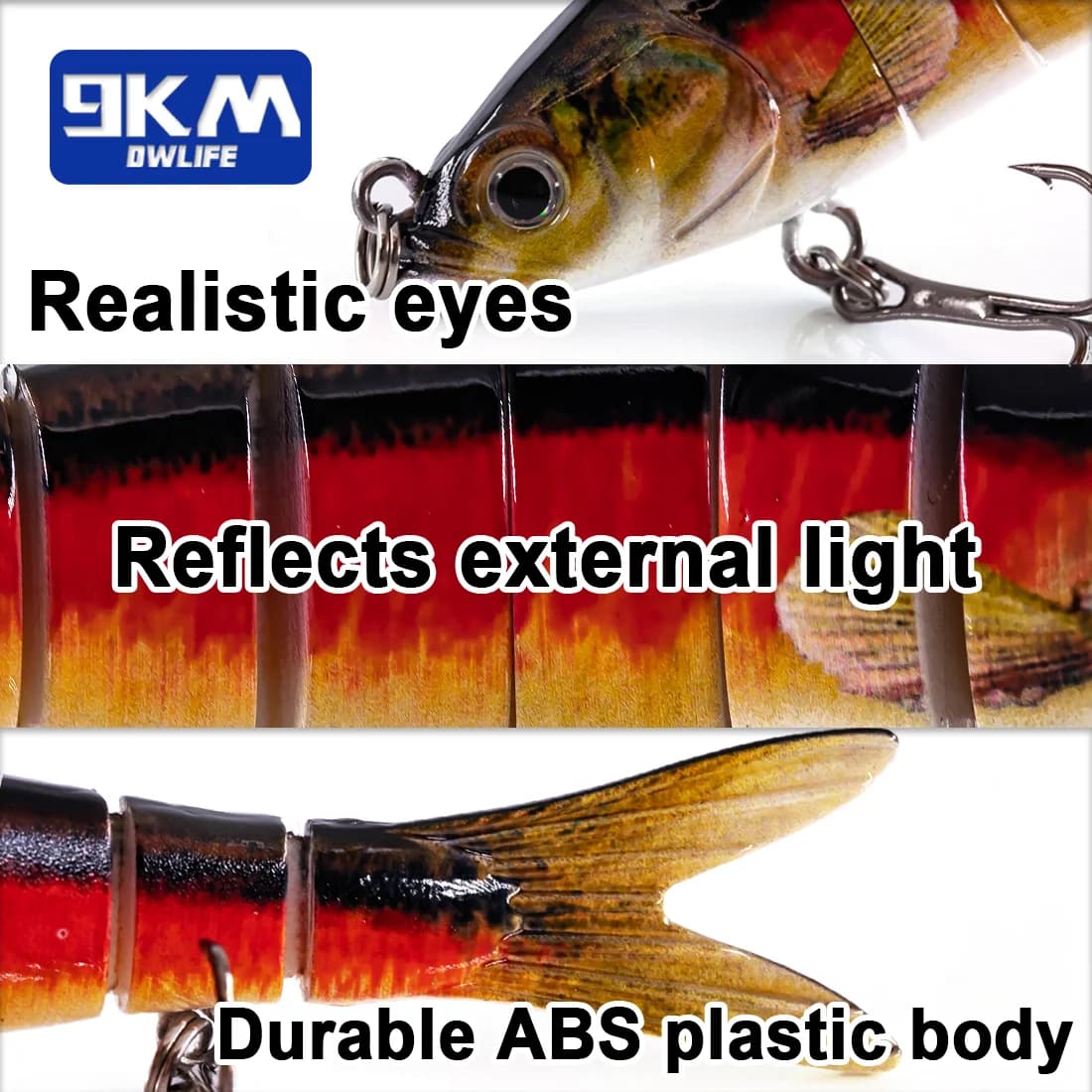 27g večstavčni počasno tonujoč swimbait vabe